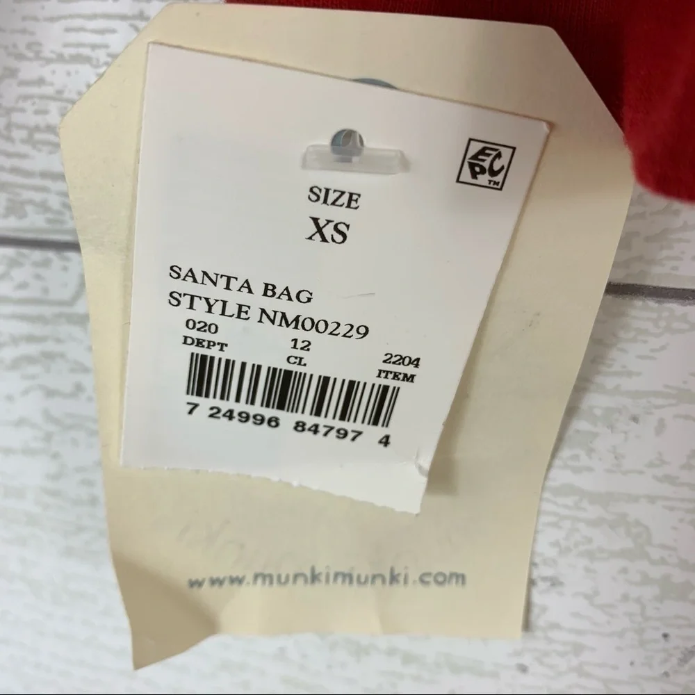 𝅺NITE Nite Munki Munki Santa Long Sleeve Pajama Top